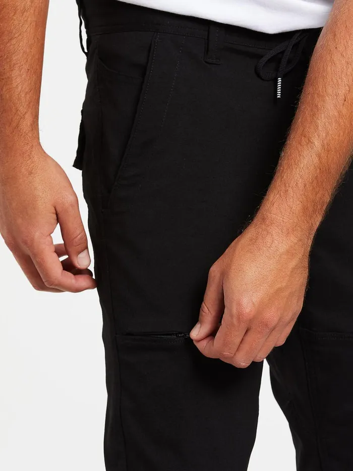 Mens Pants Volcom Stone Trail Master Pants 8211 Black