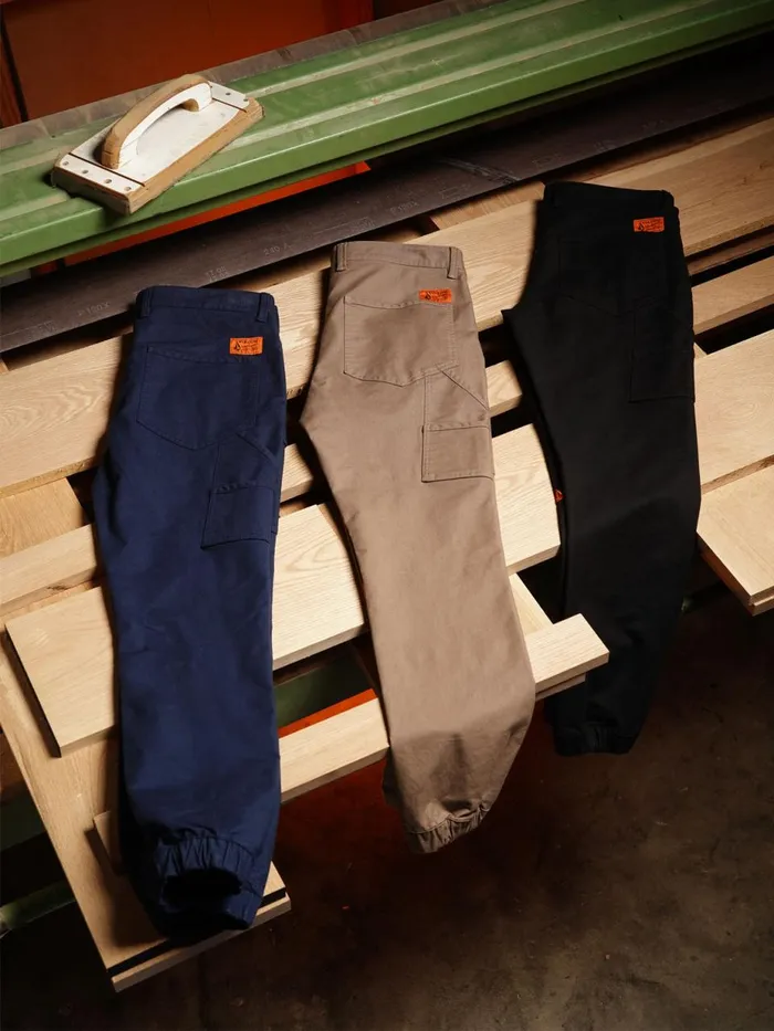 Mens Pants Volcom Volcom Workwear Caliper Cuffed Pants 8211 Black