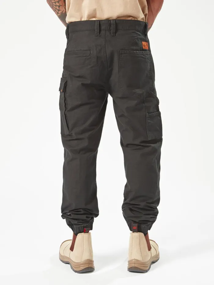Mens Pants Volcom Volcom Workwear Caliper Cuffed Pants 8211 Black