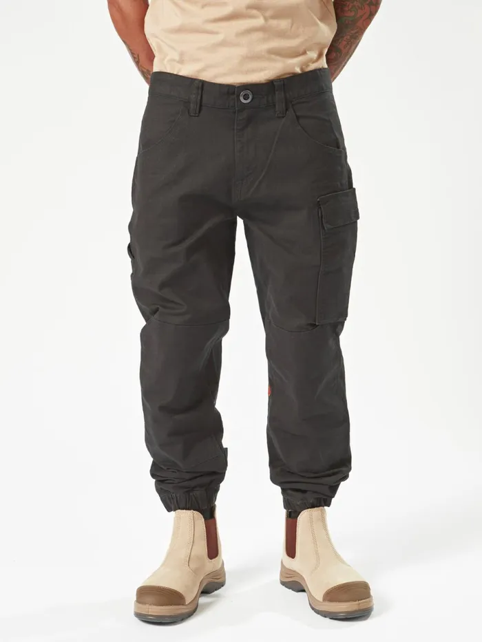 Mens Pants Volcom Volcom Workwear Caliper Cuffed Pants 8211 Black