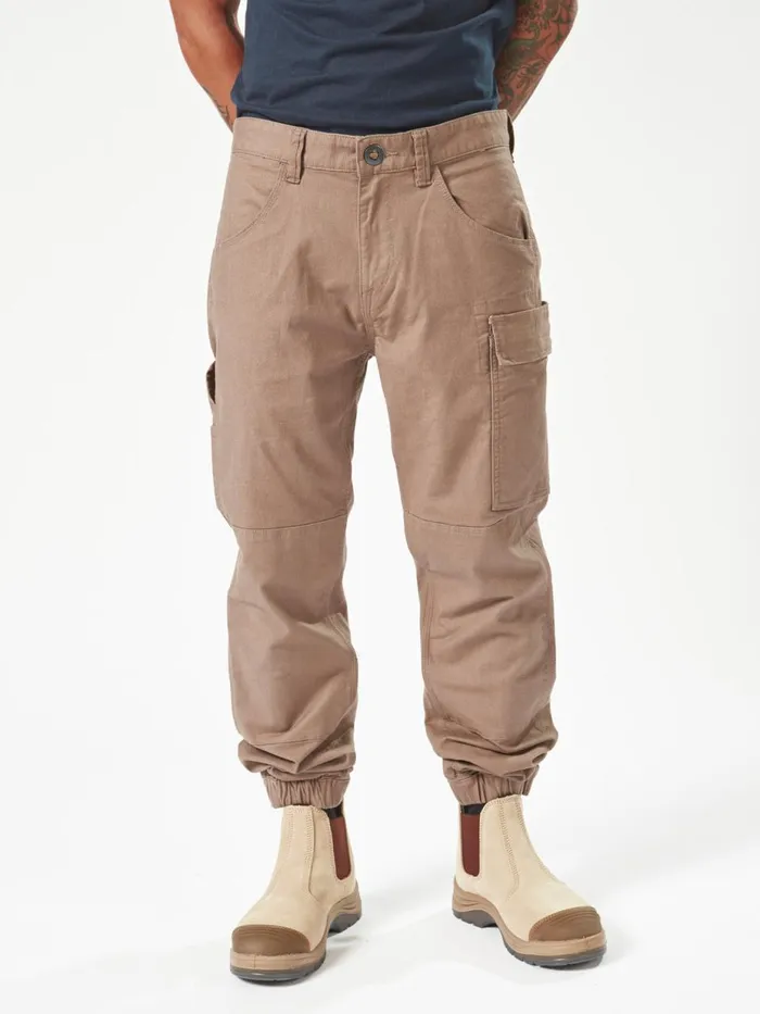 Mens Pants Volcom Volcom Workwear Caliper Cuffed Pants 8211 Brindle