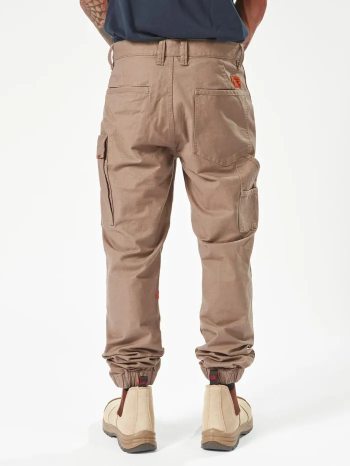 Mens Pants Volcom Volcom Workwear Caliper Cuffed Pants 8211 Brindle