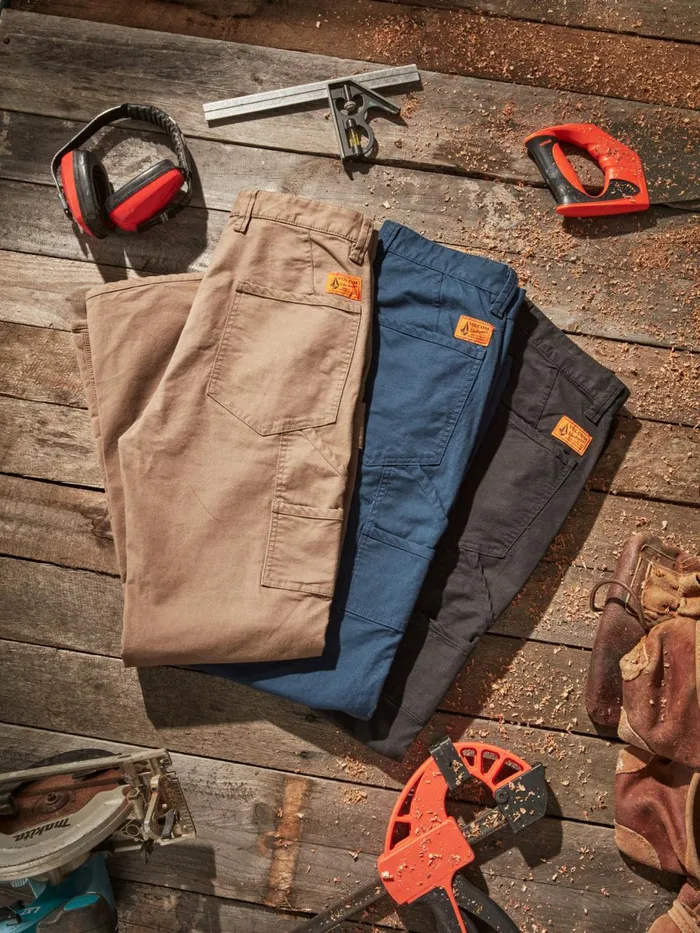 Mens Pants Volcom Volcom Workwear Caliper Pants 8211 Brindle