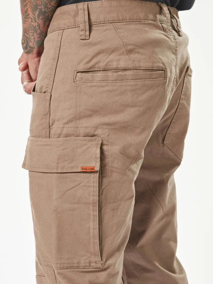 Mens Pants Volcom Volcom Workwear Caliper Pants 8211 Brindle
