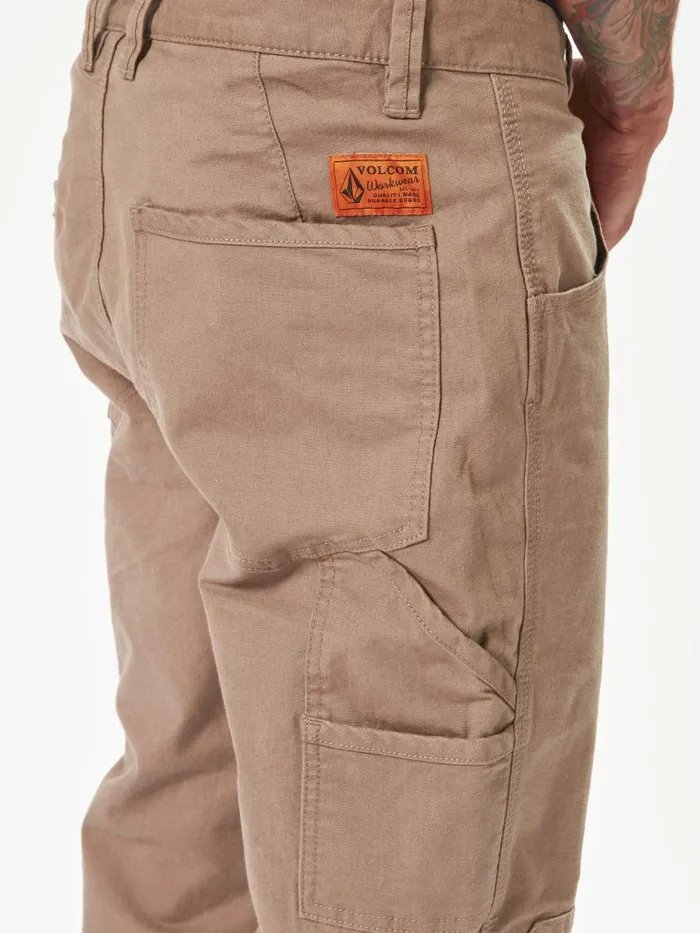 Mens Pants Volcom Volcom Workwear Caliper Pants 8211 Brindle