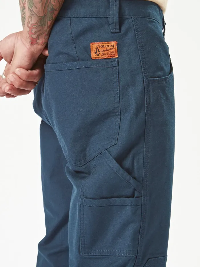 Mens Pants Volcom Volcom Workwear Caliper Pants 8211 Navy
