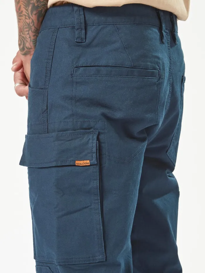 Mens Pants Volcom Volcom Workwear Caliper Pants 8211 Navy