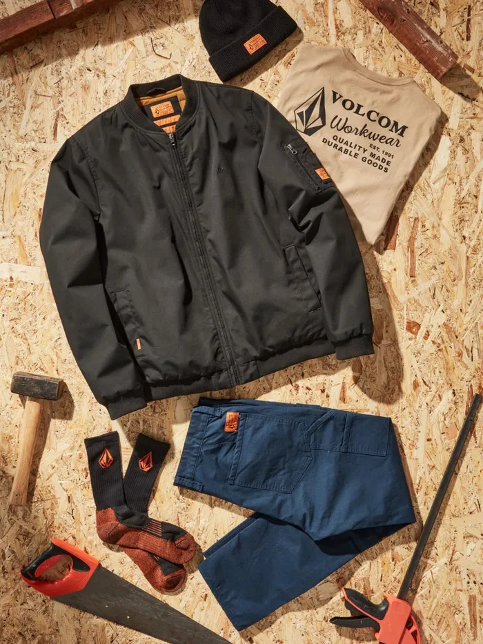Mens Pants Volcom Volcom Workwear Caliper Pants 8211 Navy
