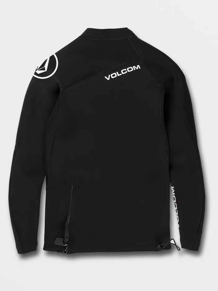 Mens Rashguards Volcom 2mm Jacket UPF 50 Long Sleeve Rashguard Jacket 8211 Black