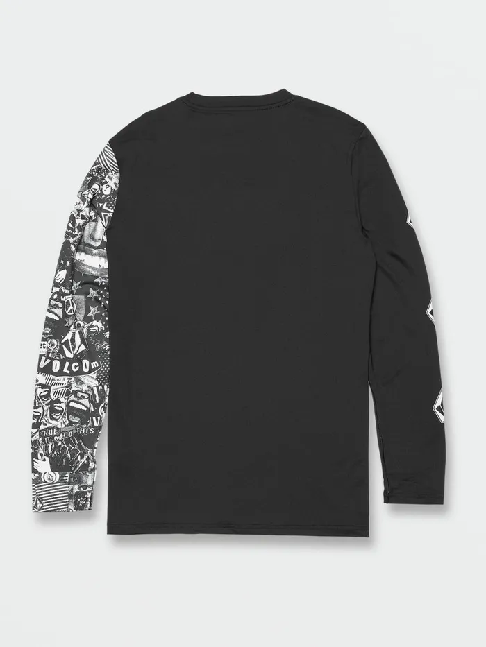 Mens Rashguards Volcom Iconic Stone Collage Long Sleeve Rashguard 8211 Black Mens Rashguards Volcom Iconic Stone Collage Long Sleeve Rashguard 8211 Black