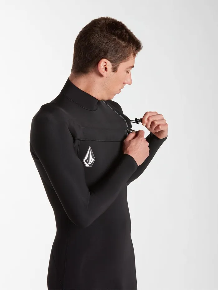 Mens Rashguards Volcom Modulator 2mm Long Arm Chest Zip Wetsuit 8211 Black