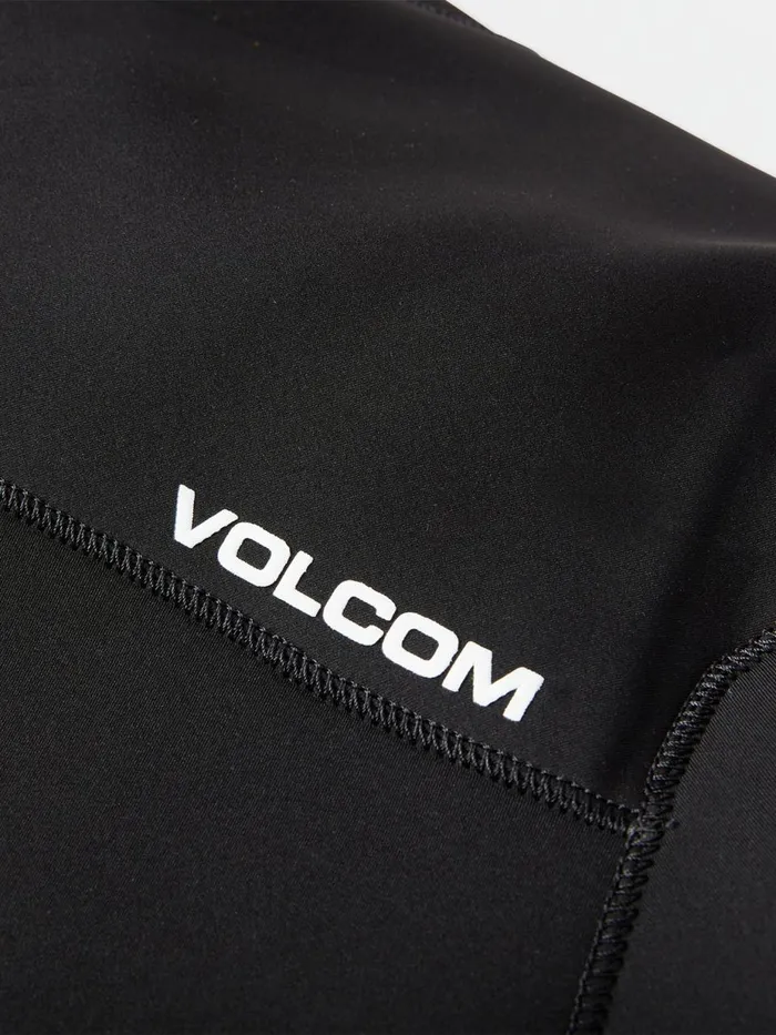 Mens Rashguards Volcom Modulator 2mm Short Arm Chest Zip Wetsuit 8211 Black