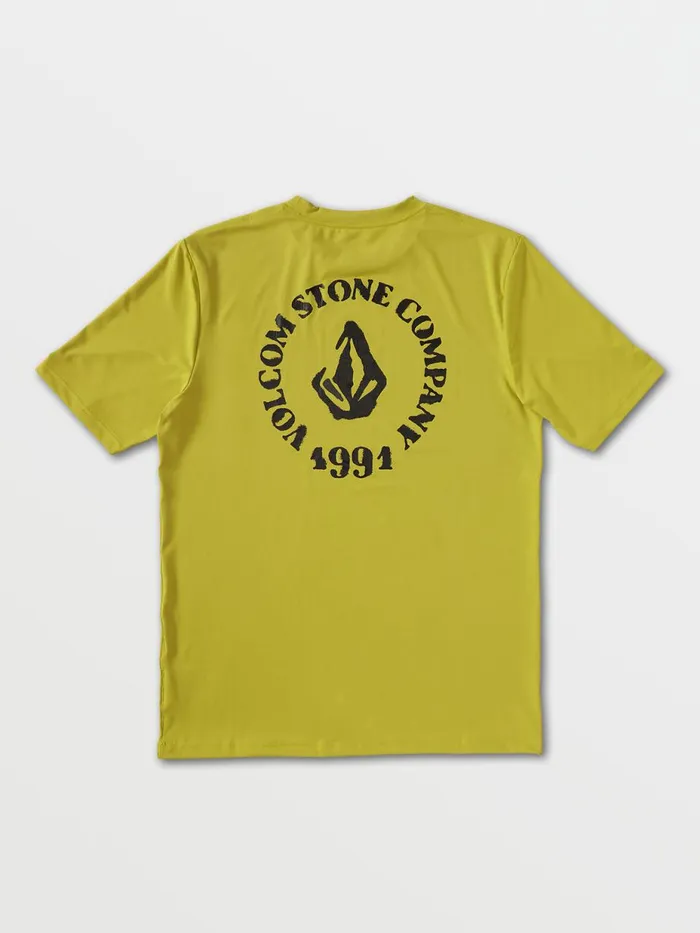 Mens Rashguards Volcom Spray Stone Short Sleeve 8211 Oasis