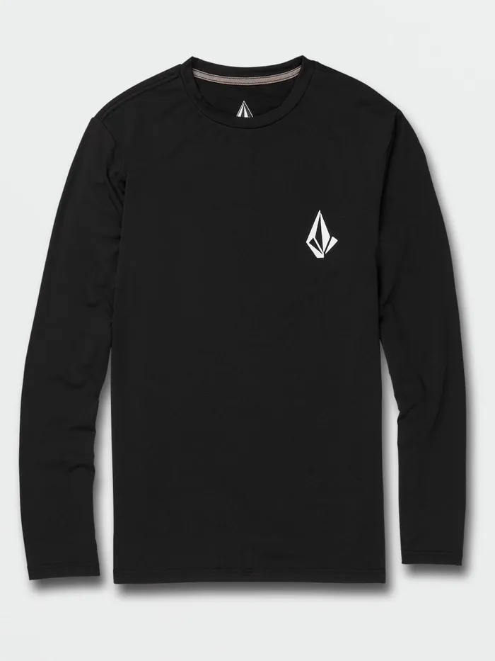 Mens Rashguards Volcom Taunt Long Sleeve UPF 50 Rashguard 8211 Black