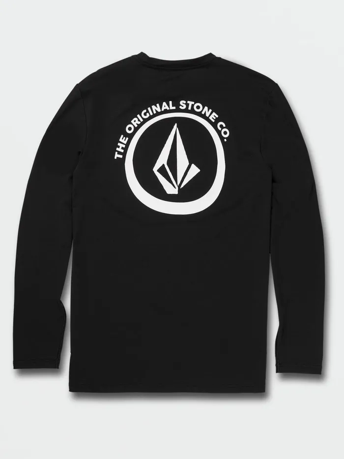 Mens Rashguards Volcom Taunt Long Sleeve UPF 50 Rashguard 8211 Black