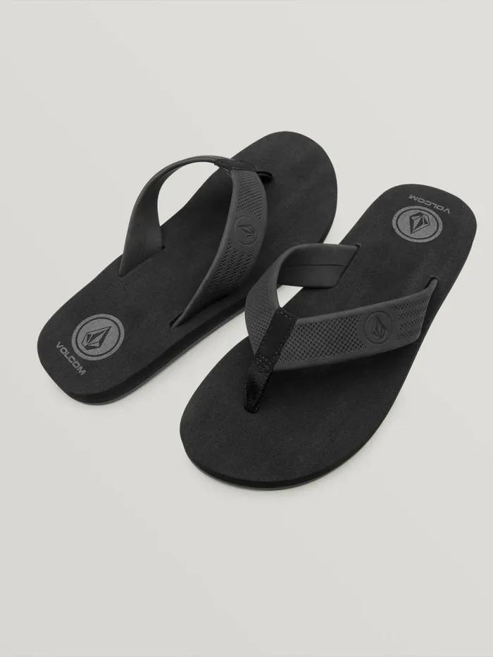 Mens Sandals Volcom Daycation Sandals 8211 Black Destructo
