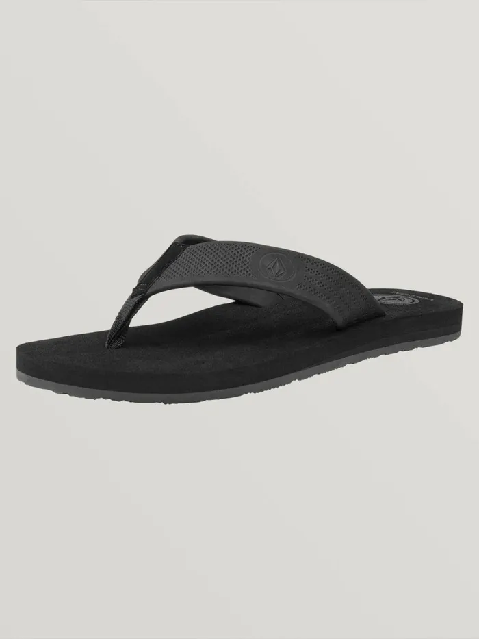 Mens Sandals Volcom Daycation Sandals 8211 Black Destructo