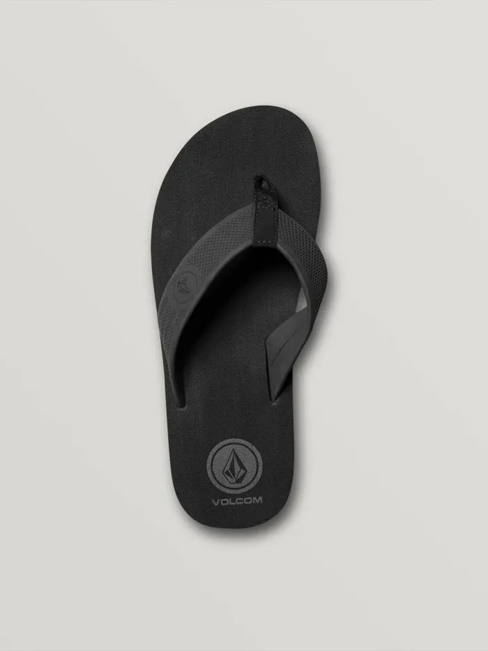 Mens Sandals Volcom Daycation Sandals 8211 Black Destructo