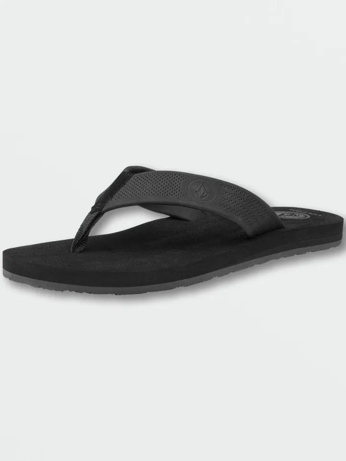 Mens Sandals Volcom Daycation Sandals 8211 Black Destructo