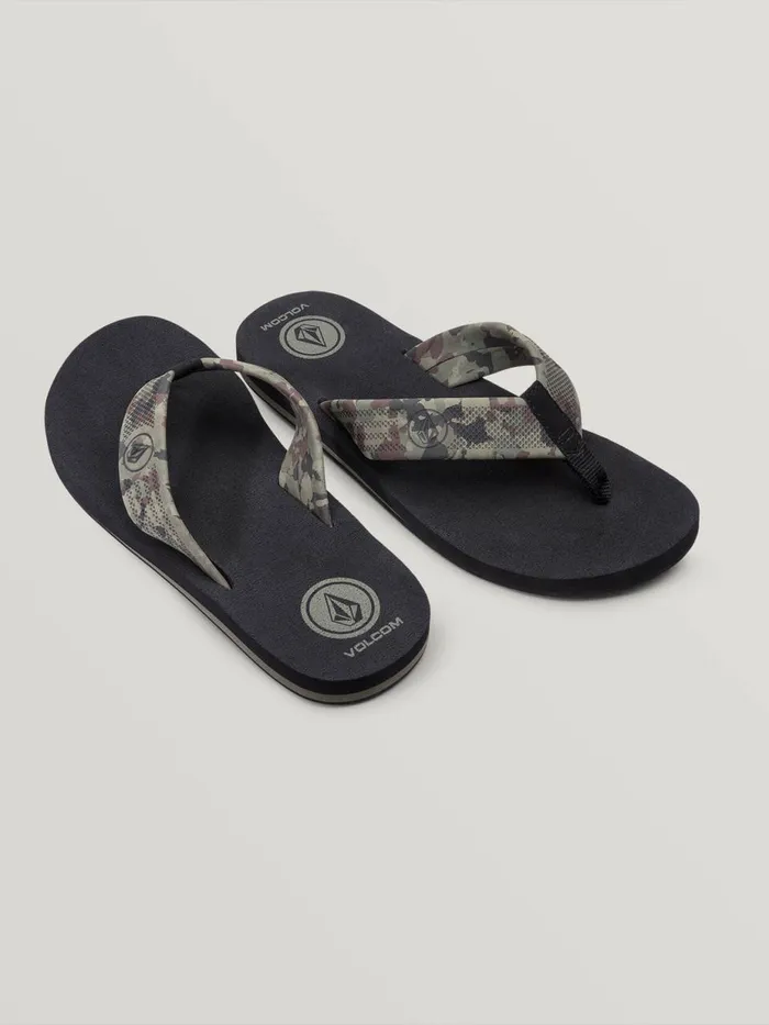 Mens Sandals Volcom Daycation Sandals 8211 Dark Camo
