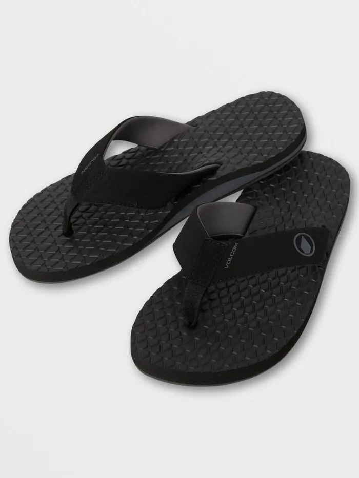 Mens Sandals Volcom Eco Recliner 2 8211 Black Grey