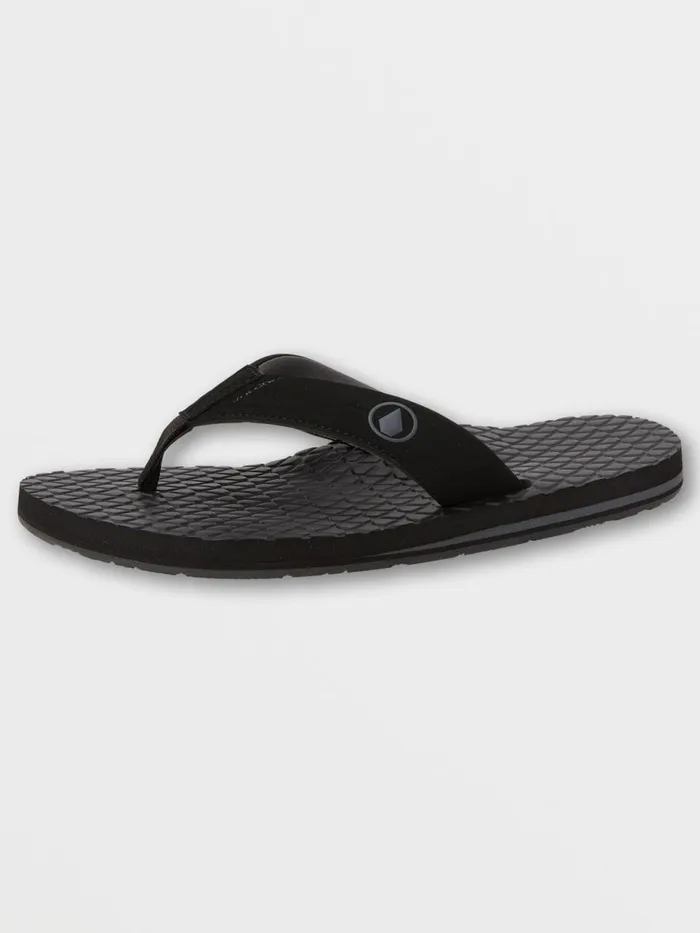 Mens Sandals Volcom Eco Recliner 2 8211 Black Grey