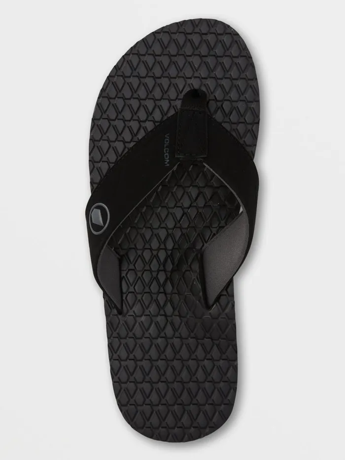 Mens Sandals Volcom Eco Recliner 2 8211 Black Grey