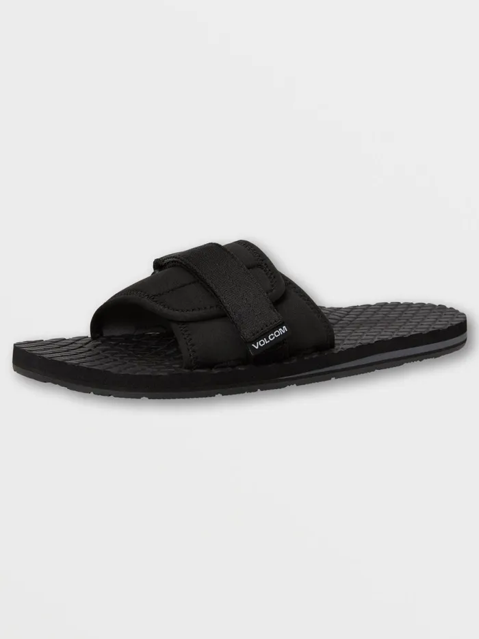 Mens Sandals Volcom Eco Recliner Slide 8211 Black Grey