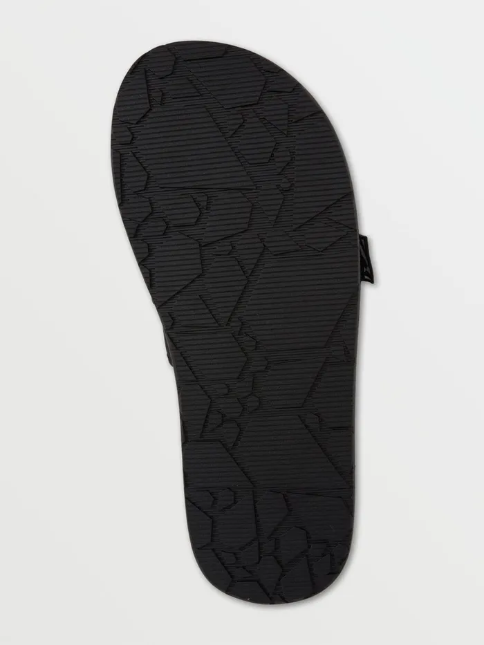 Mens Sandals Volcom Eco Recliner Slide 8211 Black Grey