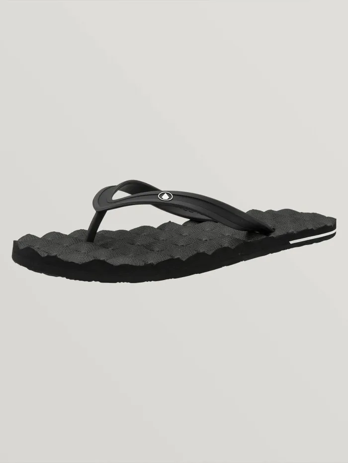Mens Sandals Volcom Recliner Rubber 2 Sandals 8211 Black