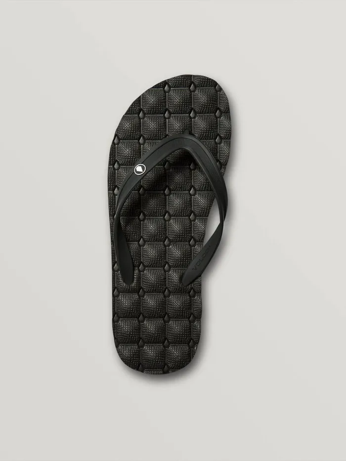 Mens Sandals Volcom Recliner Rubber 2 Sandals 8211 Black