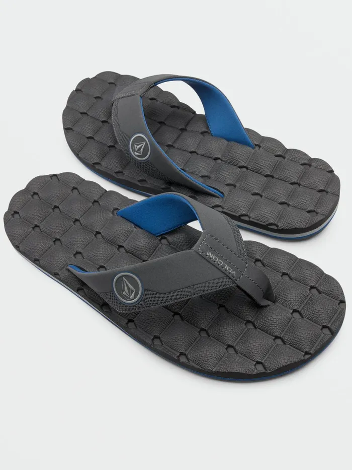 Mens Sandals Volcom Recliner Sandals 8211 Blue Combo