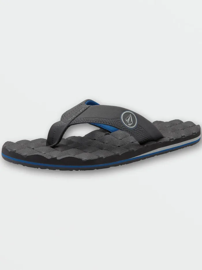 Mens Sandals Volcom Recliner Sandals 8211 Blue Combo