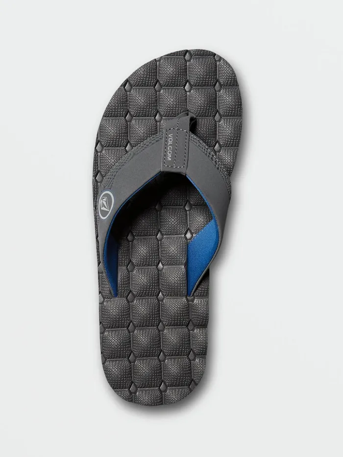 Mens Sandals Volcom Recliner Sandals 8211 Blue Combo