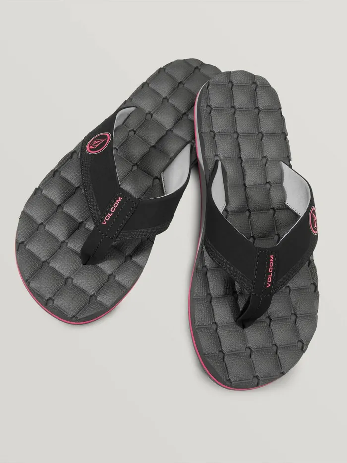 Mens Sandals Volcom Recliner Sandals 8211 Graphite