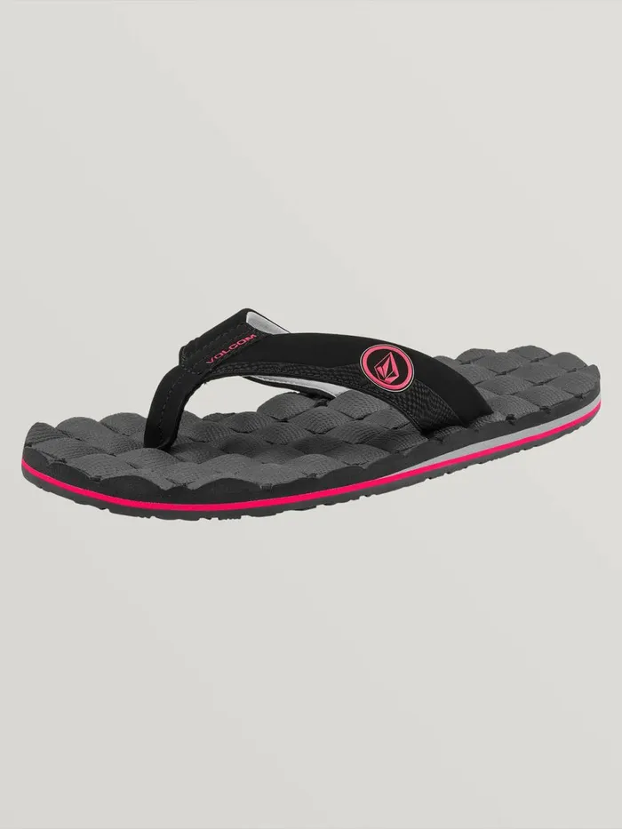 Mens Sandals Volcom Recliner Sandals 8211 Graphite