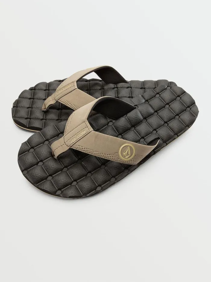Mens Sandals Volcom Recliner Sandals 8211 Khaki