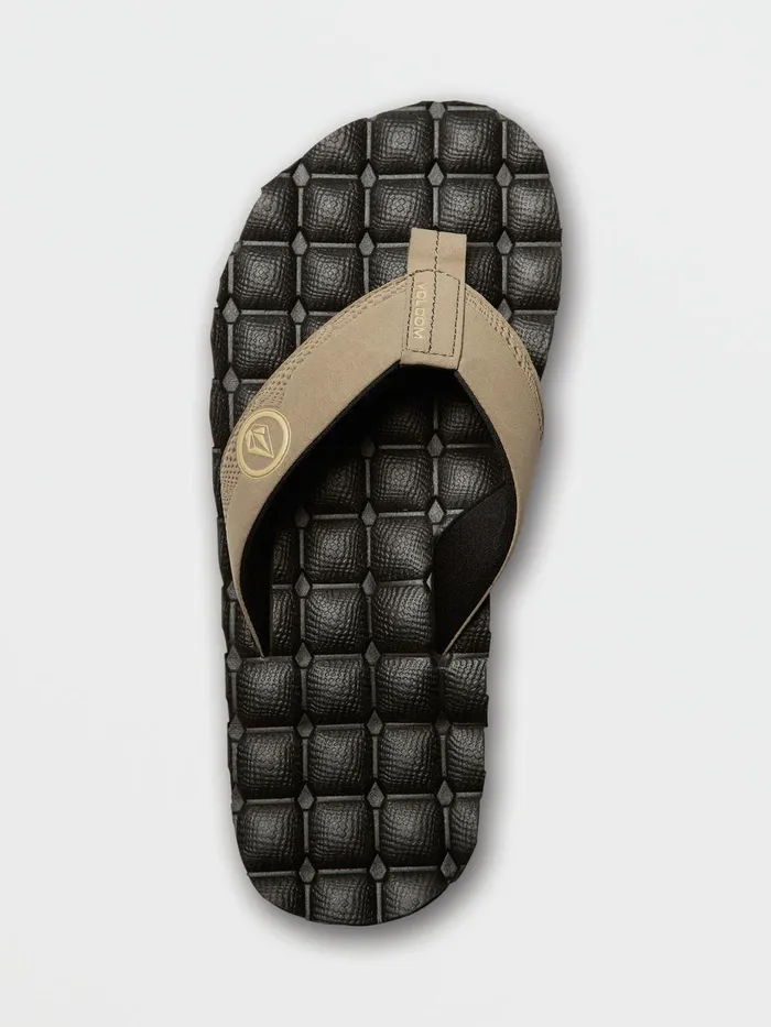 Mens Sandals Volcom Recliner Sandals 8211 Khaki