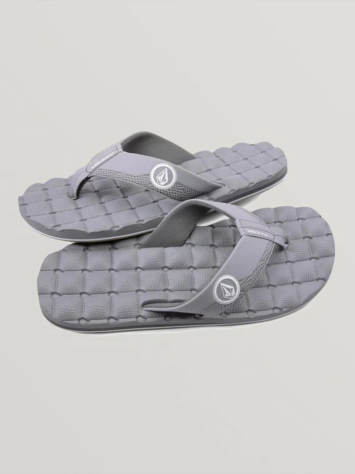 Mens Sandals Volcom Recliner Sandals 8211 Light Grey