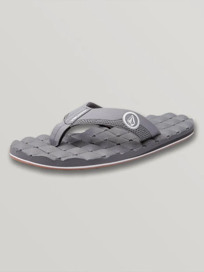Mens Sandals Volcom Recliner Sandals 8211 Light Grey