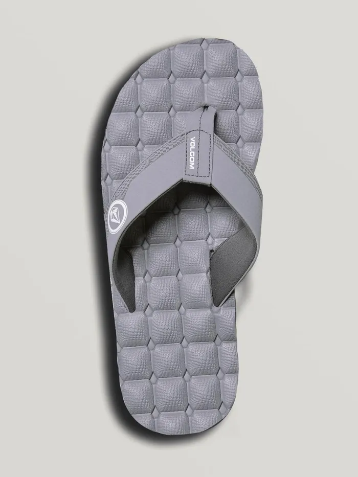 Mens Sandals Volcom Recliner Sandals 8211 Light Grey