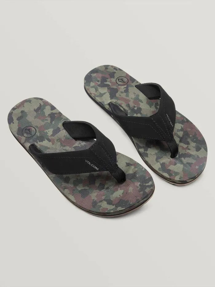 Mens Sandals Volcom Victor Sandals 8211 Dark Camo
