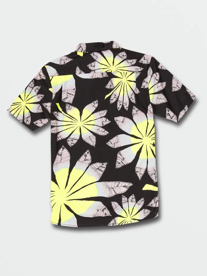 Mens Shirts and Flannels Volcom Bloomin Short Sleeve 8211 Black