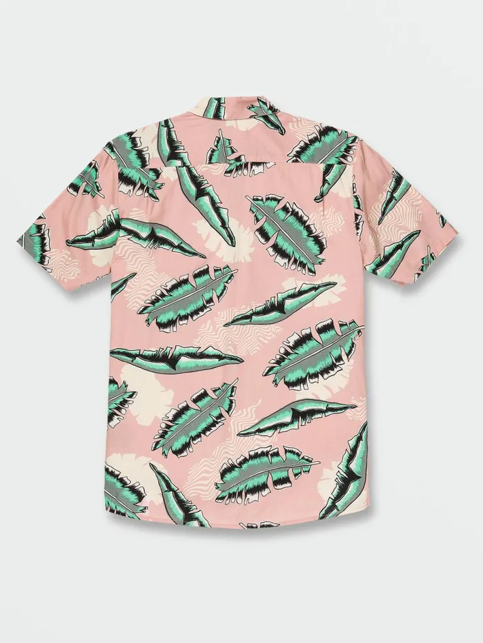 Mens Shirts and Flannels Volcom Detoonator Short Sleeve 8211 Misty Rose