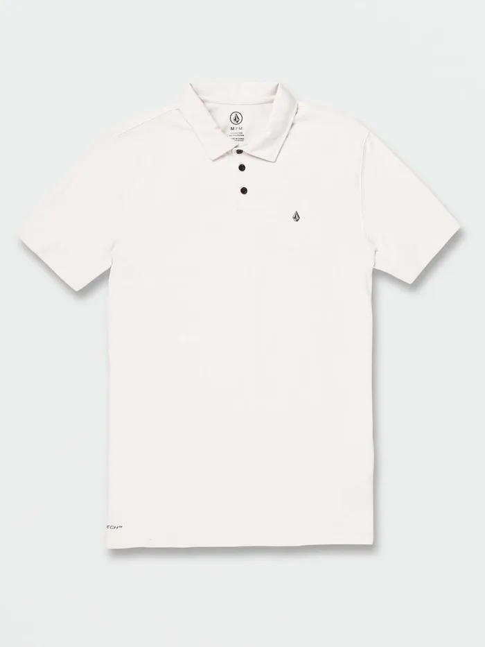 Mens Shirts and Flannels Volcom Hazard Pro Polo Short Sleeve 8211 Cloud