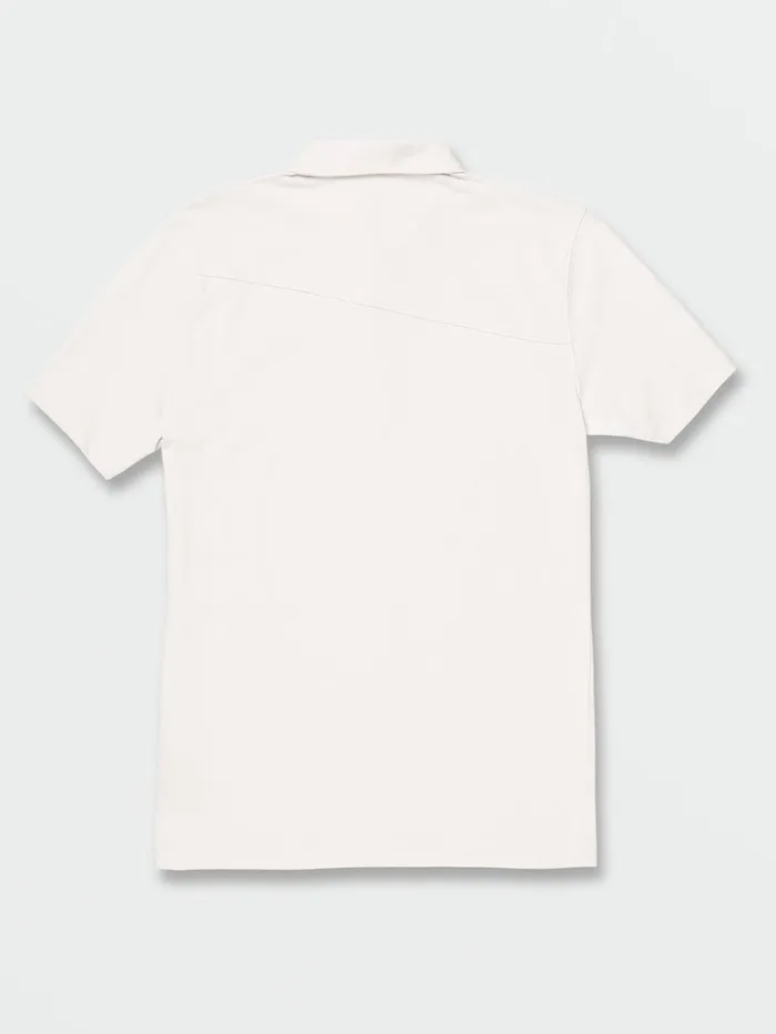Mens Shirts and Flannels Volcom Hazard Pro Polo Short Sleeve 8211 Cloud