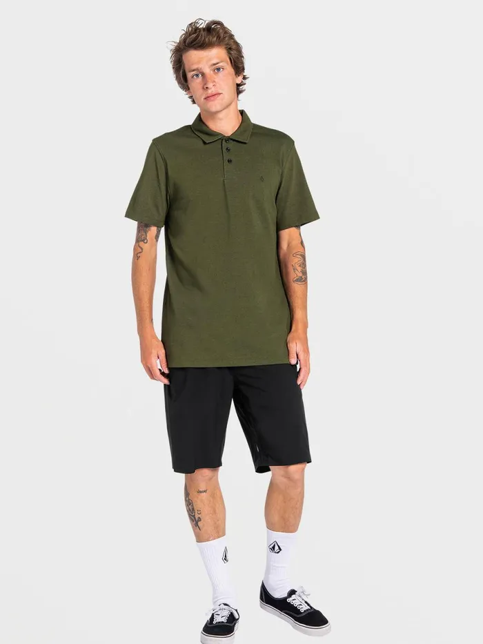 Mens Shirts and Flannels Volcom Hazard Pro Polo Short Sleeve 8211 Duffle Bag