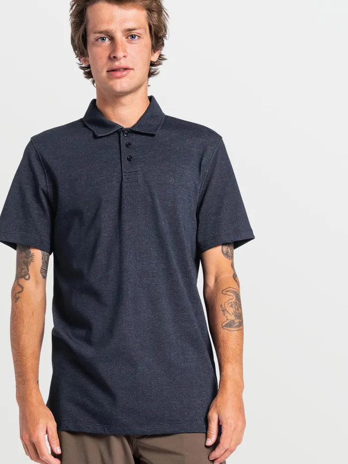Mens Shirts and Flannels Volcom Hazard Pro Polo Short Sleeve 8211 Navy Heather Mens Shirts and Flannels Volcom Hazard Pro Polo Short Sleeve 8211 Navy Heather