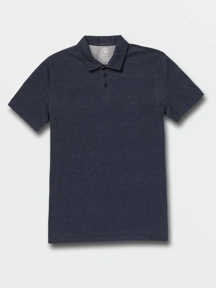 Mens Shirts and Flannels Volcom Hazard Pro Polo Short Sleeve 8211 Navy Heather