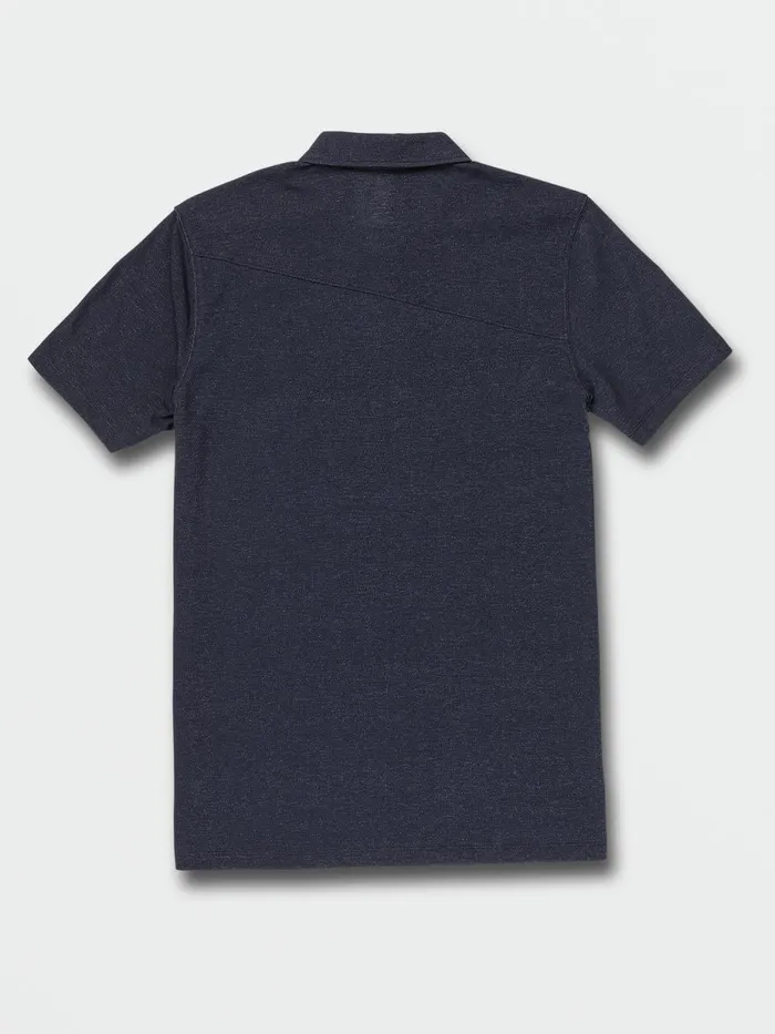 Mens Shirts and Flannels Volcom Hazard Pro Polo Short Sleeve 8211 Navy Heather